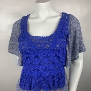 3For$20 Moa Moa Grey blouse size small